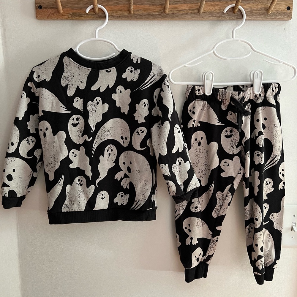 H&M Black and White Ghost Kids Matching Set